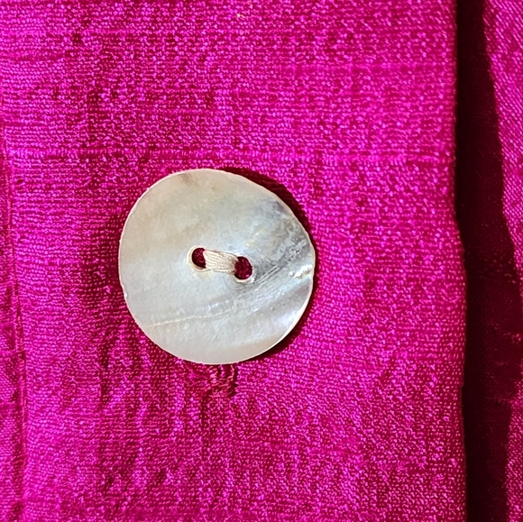 Michael Simon Pink Silk Jacket Embroidered Beaded Vintage 90s Size 0X - Picture 9 of 13